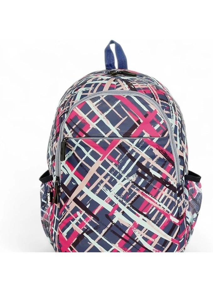 Force Backpack Unisex - scribble pattern Blue - Image 3